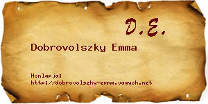 Dobrovolszky Emma névjegykártya