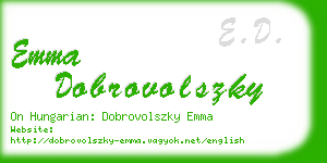 emma dobrovolszky business card